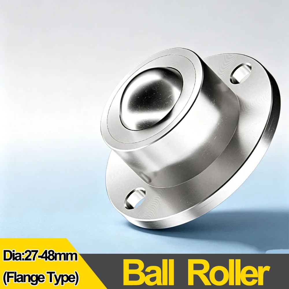 Flange Mount Stainless Steel Ball Transfer Unit Omni‑Directional Universal Ball Roller for Conveyor Worktable Transport