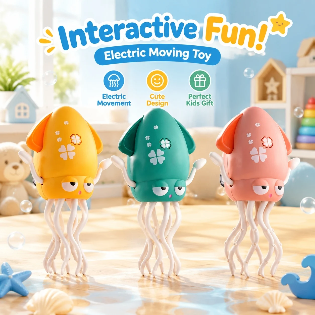 Electric Dance Octopus Children's Electric Toy 3-7-12 Year Old Children's Puzzle Fun Toy Gift