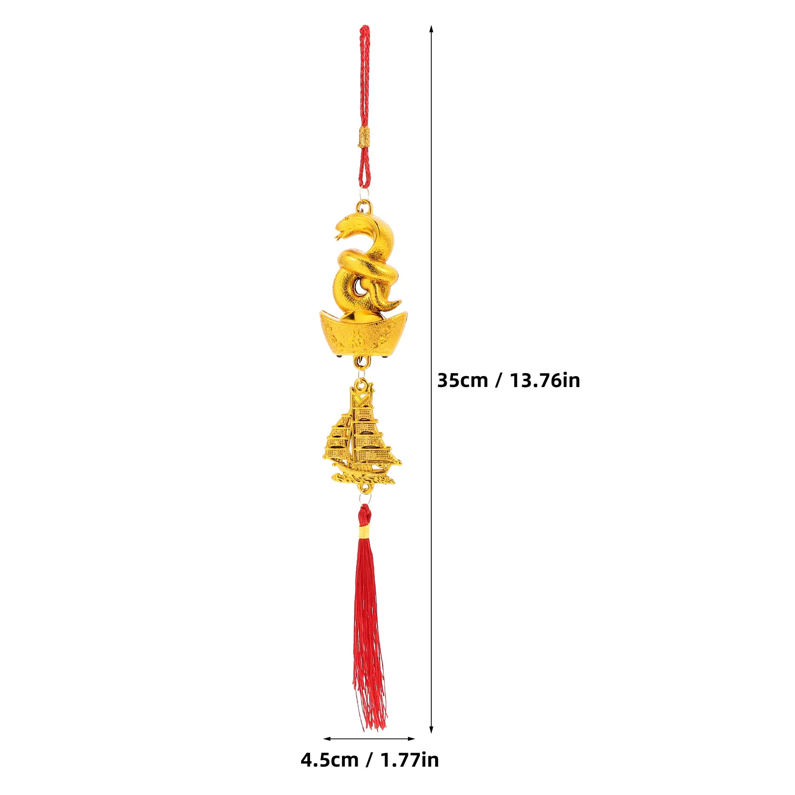 4 pezzi di ciondolo anno serpente per festival di primavera, capodanno cinese, decorazione da appendere per albero di casa, ufficio, ornamento con nappa per interni ed esterni