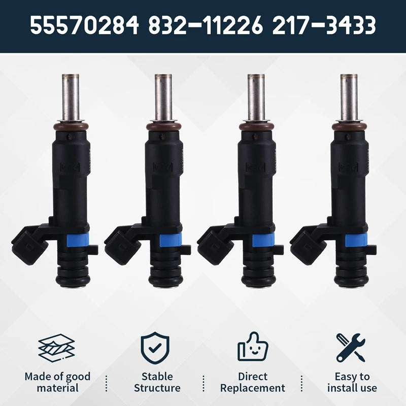 6Pcs Fuel Injectors Nozzle 55570284 832-11226 217-3433 25185231 FJ1153 For Chevrolet Sonic 2012-18 Cruze 11-16 1.8L-L4