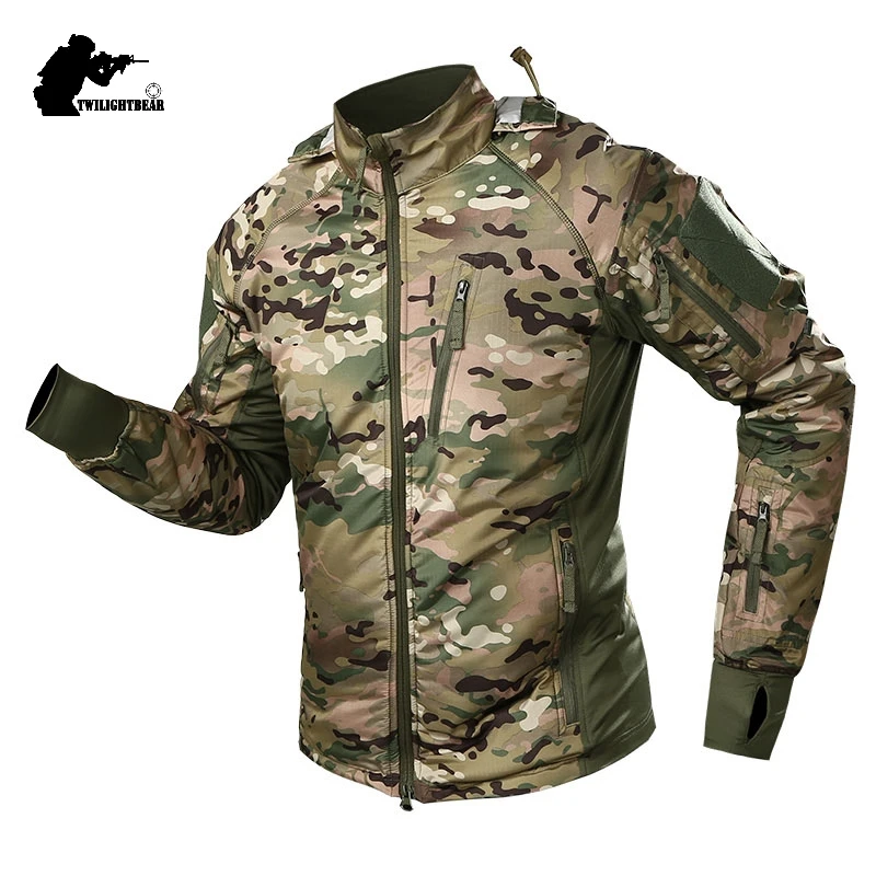 

UAF Camo Tacti Jacket Men Waterproof Coats Ultralight Solid Fleece Combat Jacket Hunting Clothes Men's Clothing BF109