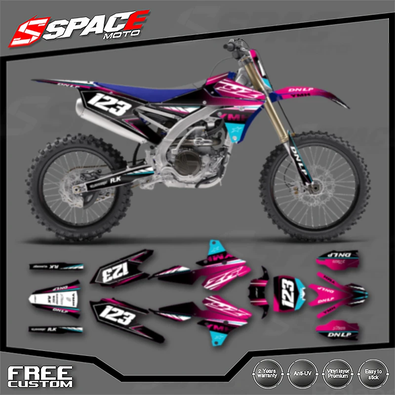 الفضاء مخصص دراجة نارية الرسومات خلفية مائي لياماها 14-18 YZF250,15-19YZF250X WRF250,14-17 YZF450 ملصقات أطقم 008 #3