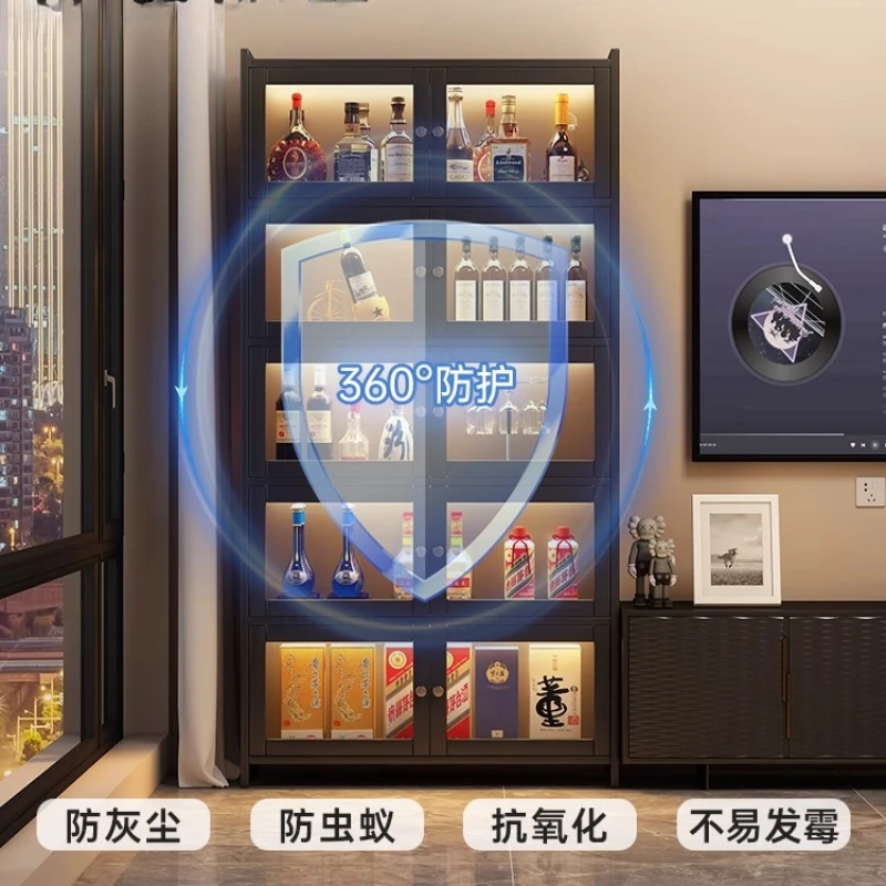 درج خزانة خزائن جانبية خزانة بار صغيرة غرفة المعيشة الفاخرة متجر مكافحة الأثاث الخشبي عرض المشروبات قبو النبيذ الكافا