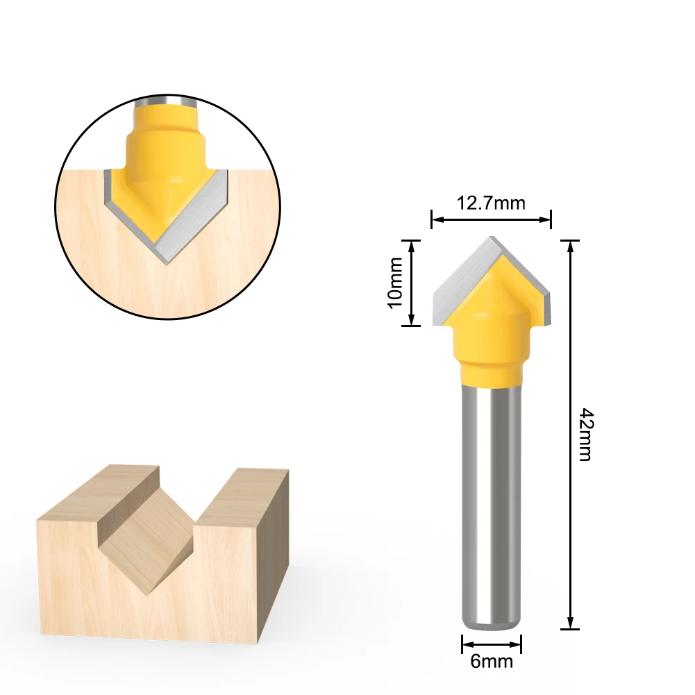 1/4inch Shank for Woodwork Power Tools,Trimming Machine Router Bit Bakelite Milling Engraving Machine,Woodworking Milling Cutter