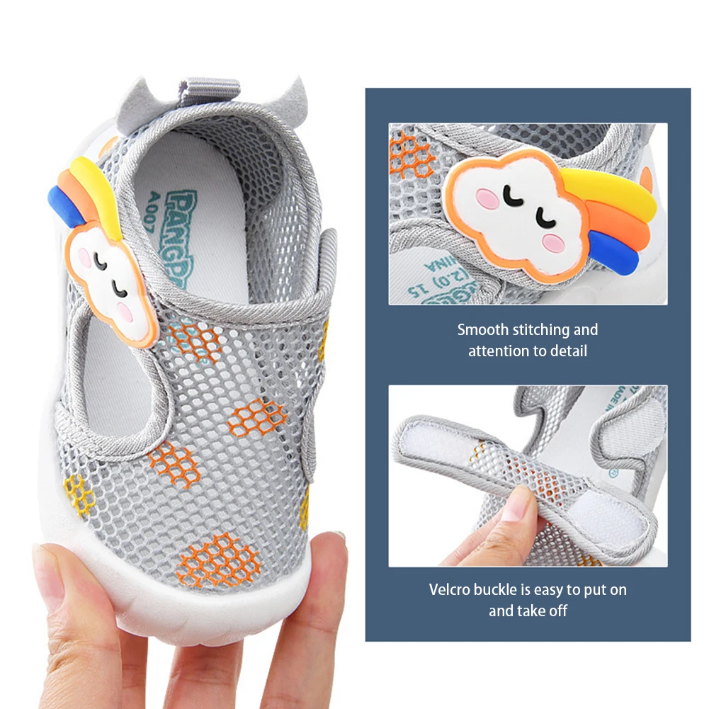 2024 Summer Baby Mesh Sandals Outdoor Walking Shoes Breathable Non-slip Soft Sole Walking Shoes for Kids Boys Girls Baby 1-3year