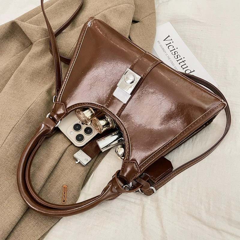 Vintage Diaper Bag, Stylish Original Retro Square Bag, Classic Designer Paris Crossbody, Fashionable Leather Messenger for Women