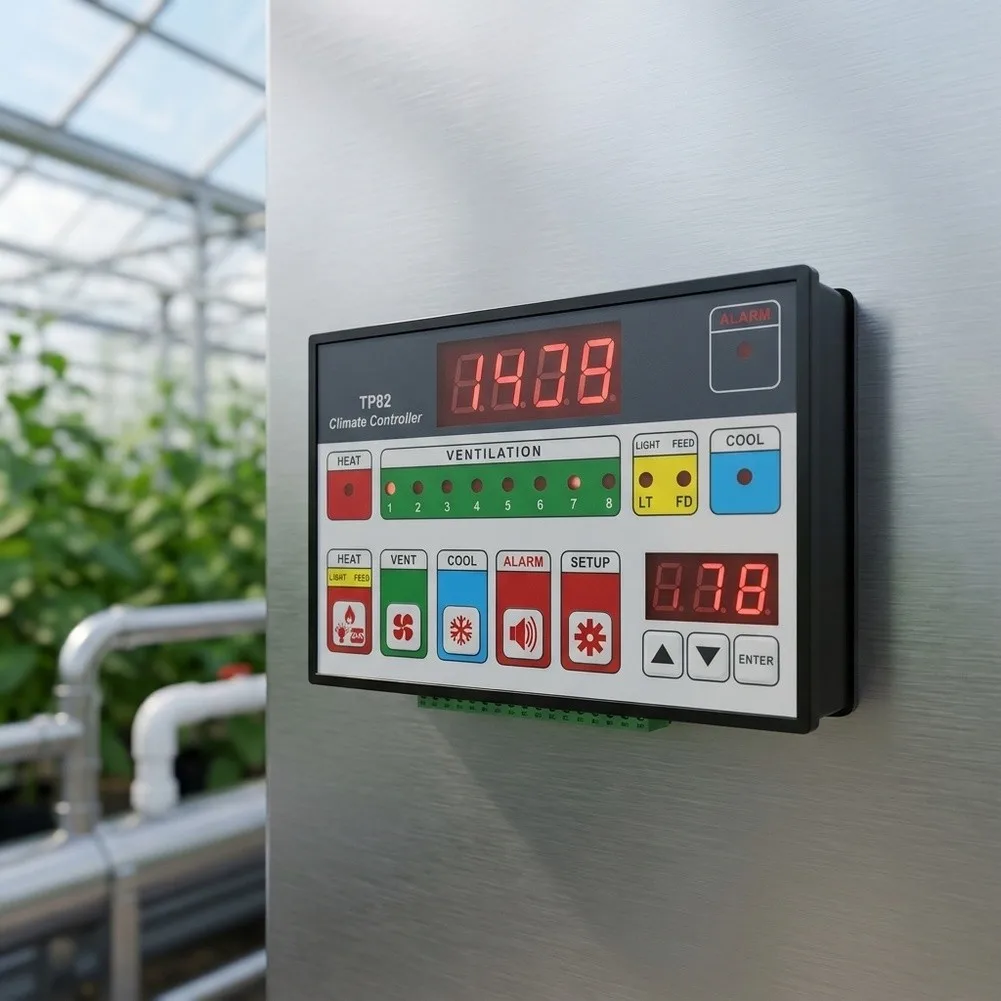 TP82 Agricultural Environment Controller with Alarm Functions for High Low Temperature and Humidity Thresholds
