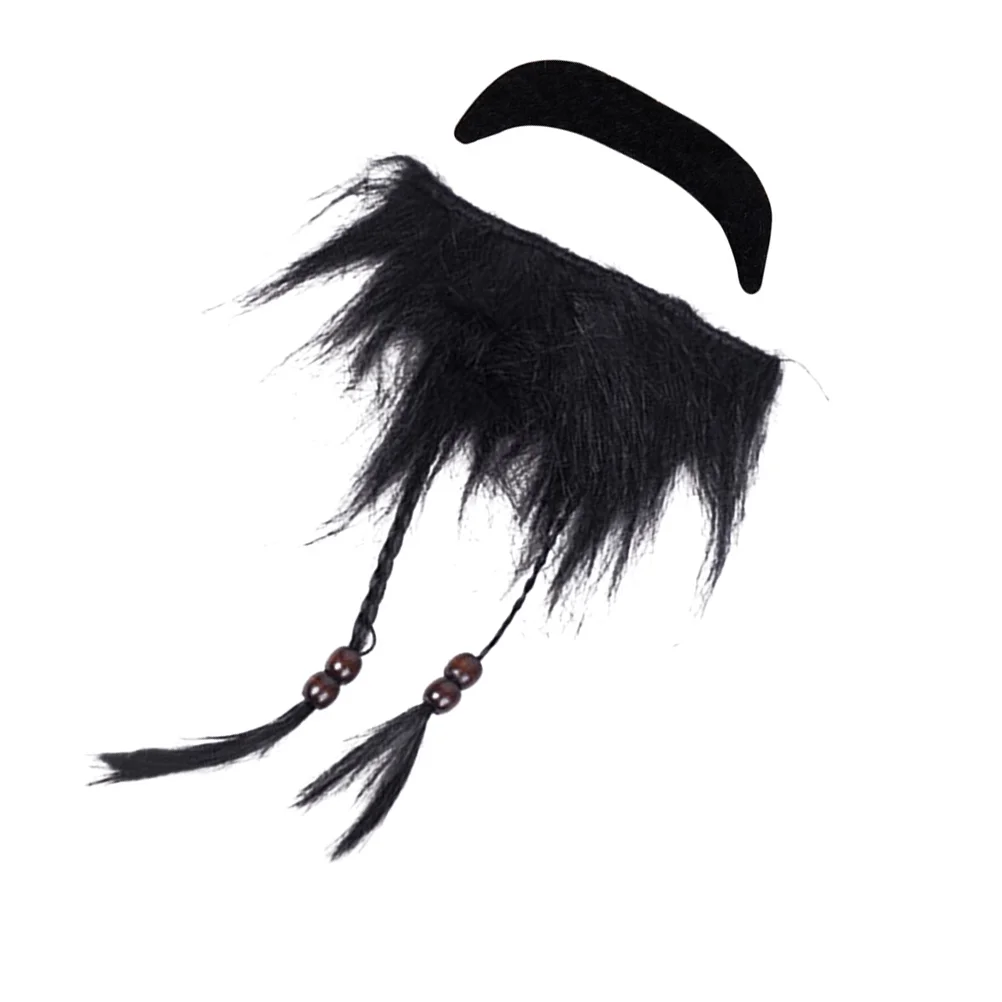 Party Fake Beards 2Pcs Funny Pirate Mustache Props for Festival Supplies and Cosplay Costume Parties