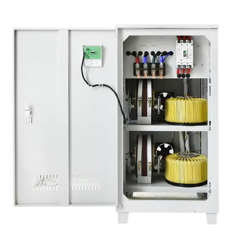 Low Voltage 40kw/50kw/60kw AC Servo Type Single Phase Automatic Voltage Stabilizer Regulator with LCD Display for SVC TND