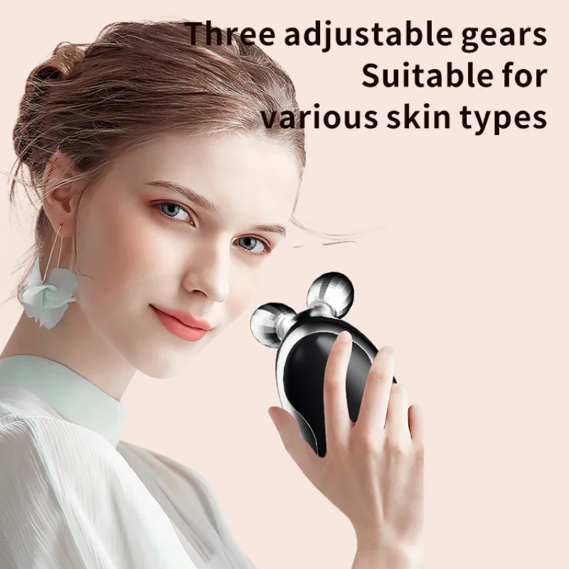جهاز تدليك الوجه التجميلي المحمول بالاهتزاز جهاز تدليك الوجه مكركرنت للعناية بالبشرة أجهزة شد الوجه عالية التردد #5