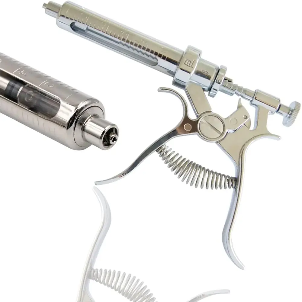 

Шприц из нержавеющей стали 30 мл, полуавтоматический инъектор для крупного рогатого скота, коз, кур и домашней птицы