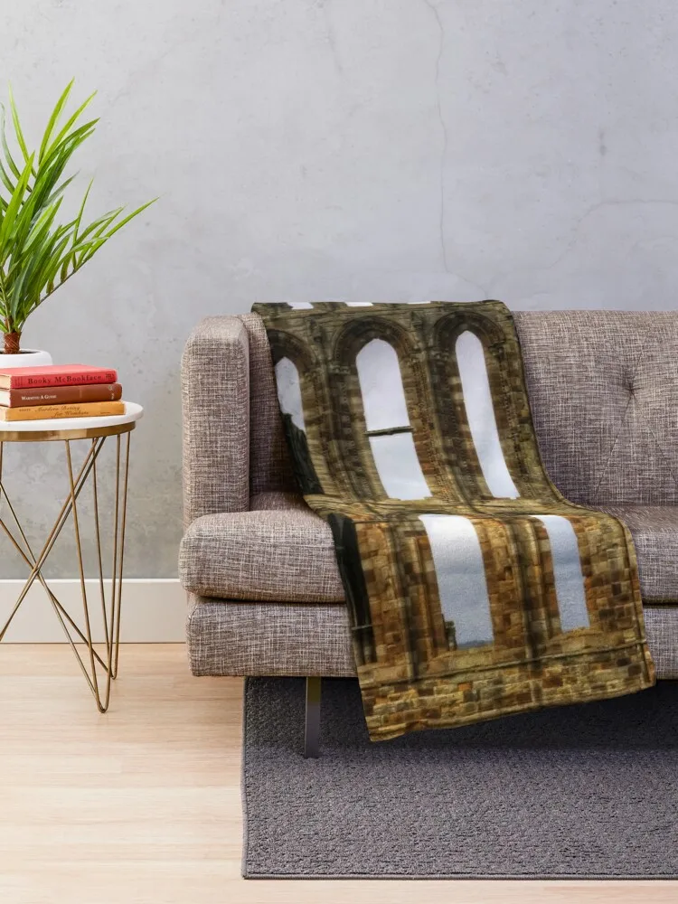 Whitby Abbey Remains Throw Blanket Summer valentine gift ideas Giant Sofa Blankets