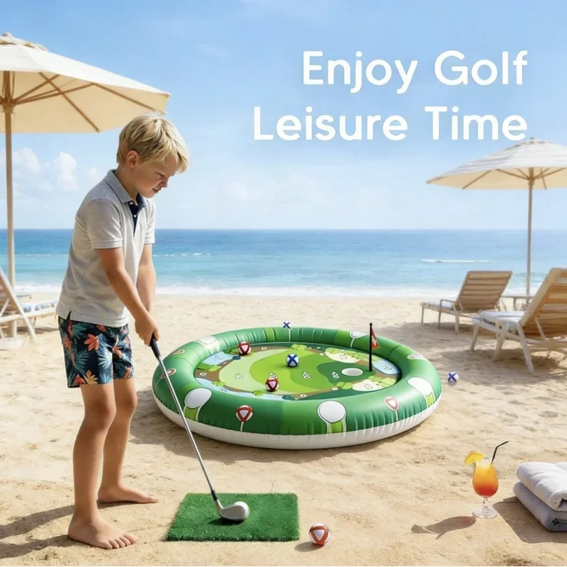 Uppblåsbart golfspel för pool strandleksaker för barn_voghion.com