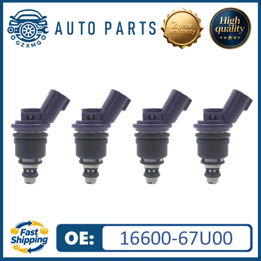 4pcs 16600-67U00 Fuel Injectors For Nissan 240SX Silvia KA24DE S13 14 SR20DET#16600-67U01 16600-67U10