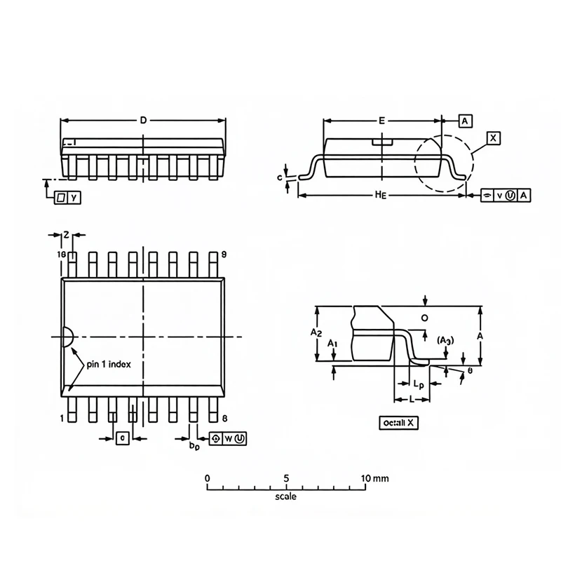 5PCS PCF8591T SOP‑16 8‑Bit A/D and D/A Converter IC 4‑Channel Analog to Digital Conversion Chip