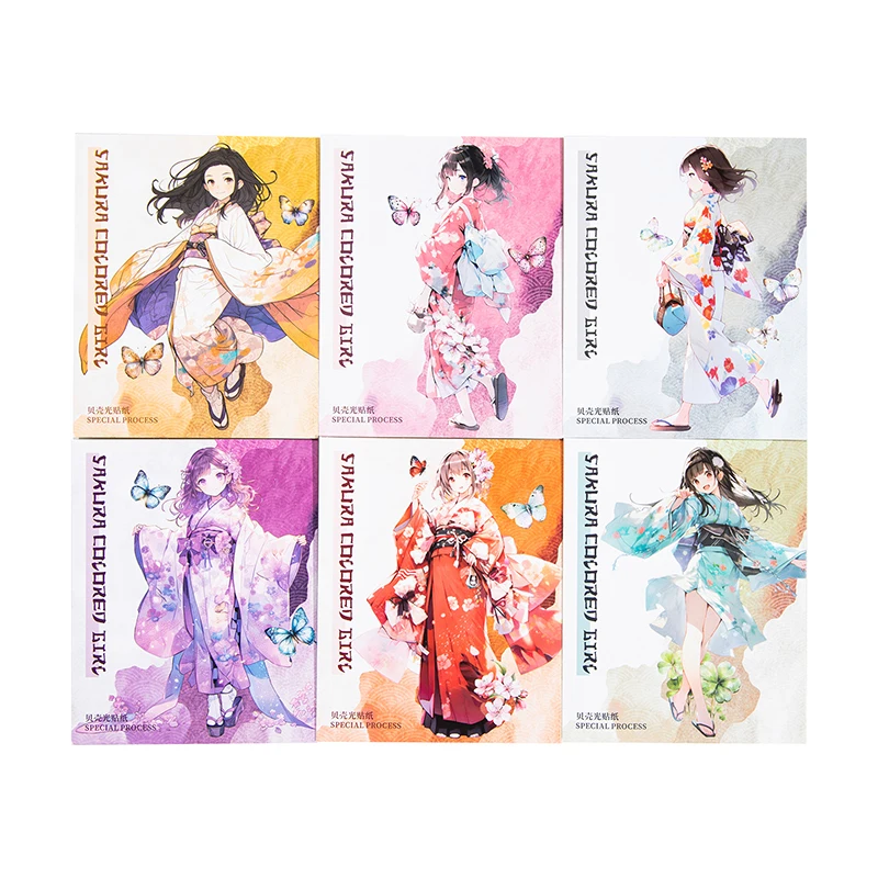 12PCS/LOT Sakura girl Series series retro decorative PET sticker