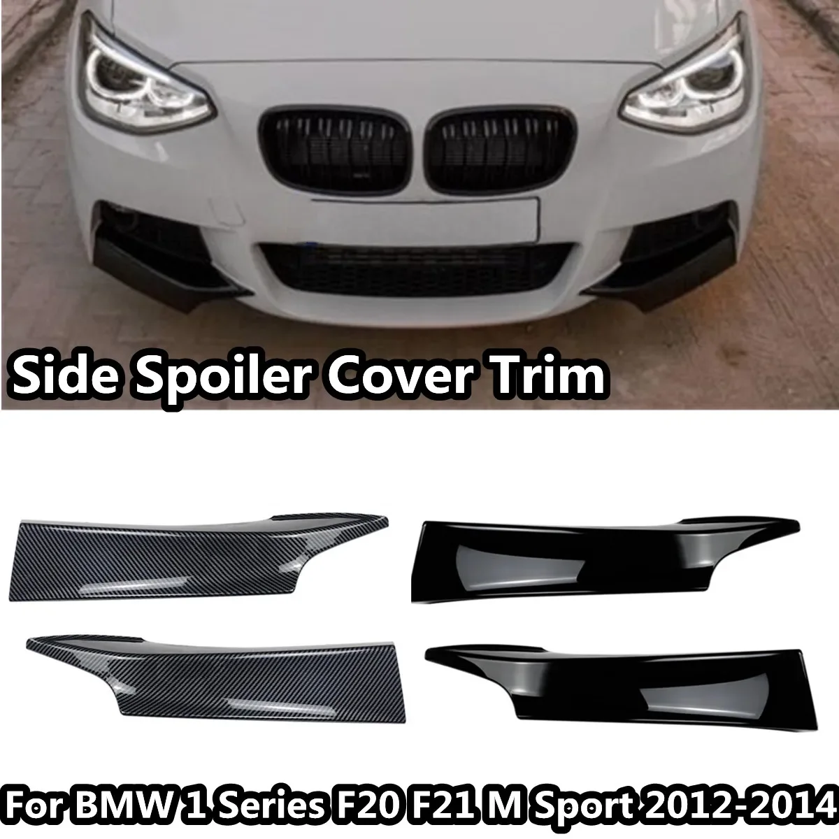 

RM-CAR Front Bumper Splitter Canards Apron Side Spoiler Body Kit Cover For BMW F20 F21 Pre-LCI M Sport 2012-2014 M125i M135i