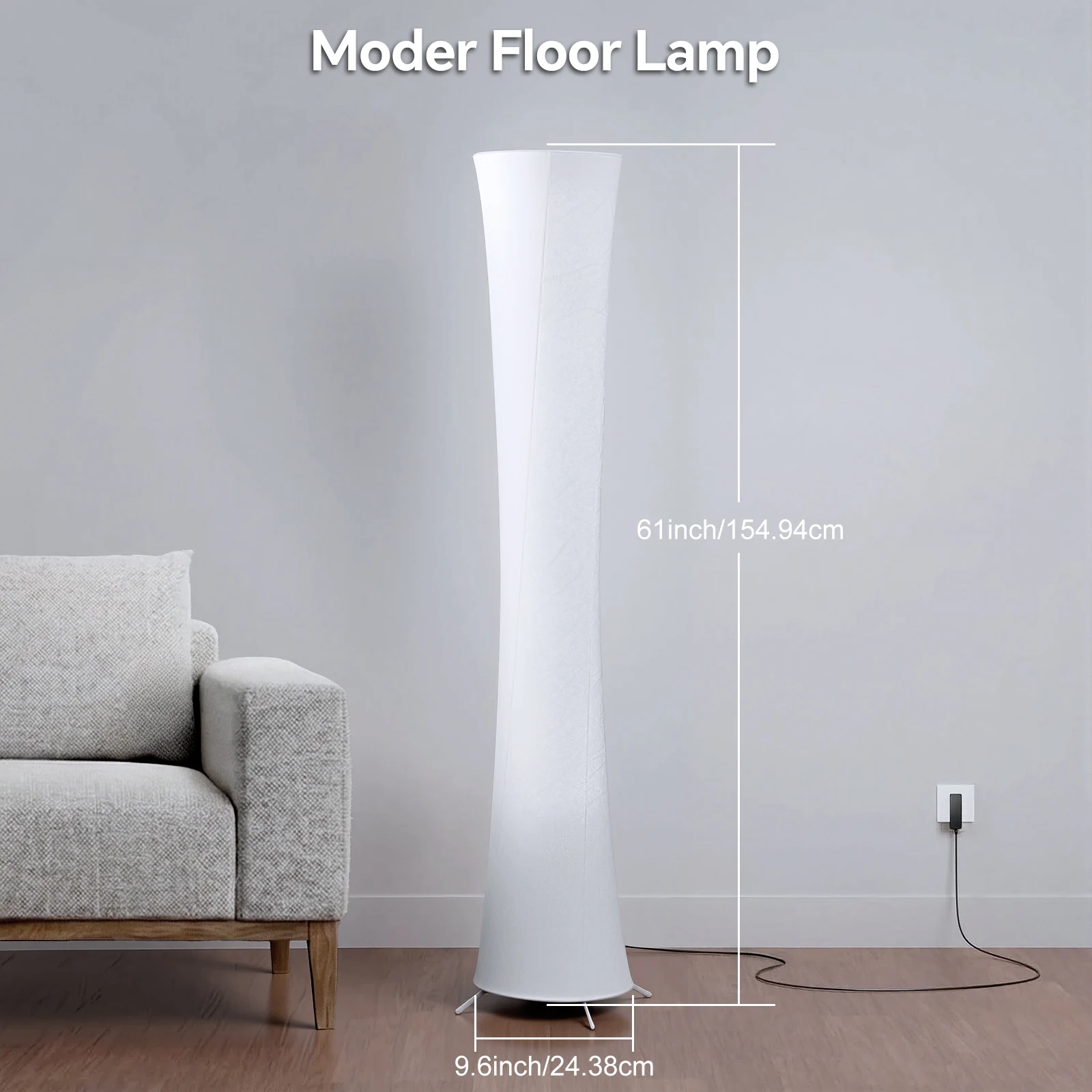 1pc Round Smart Floor Lamp, Modern RGB Corner Lamp with Tyvek Fabric, Music Sync, Remote Control, LED Floor Lamp for Living Room, Bedroom & Office Decor, Holiday Birthday Gift, Christmas Decoration