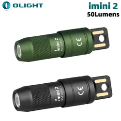 Фонарик Olight imini 2 EDC, перезаряжаемый брелок, мини-лампа, 50 люмен, USB-разъем на магнитной крышке, встроенный аккумулятор