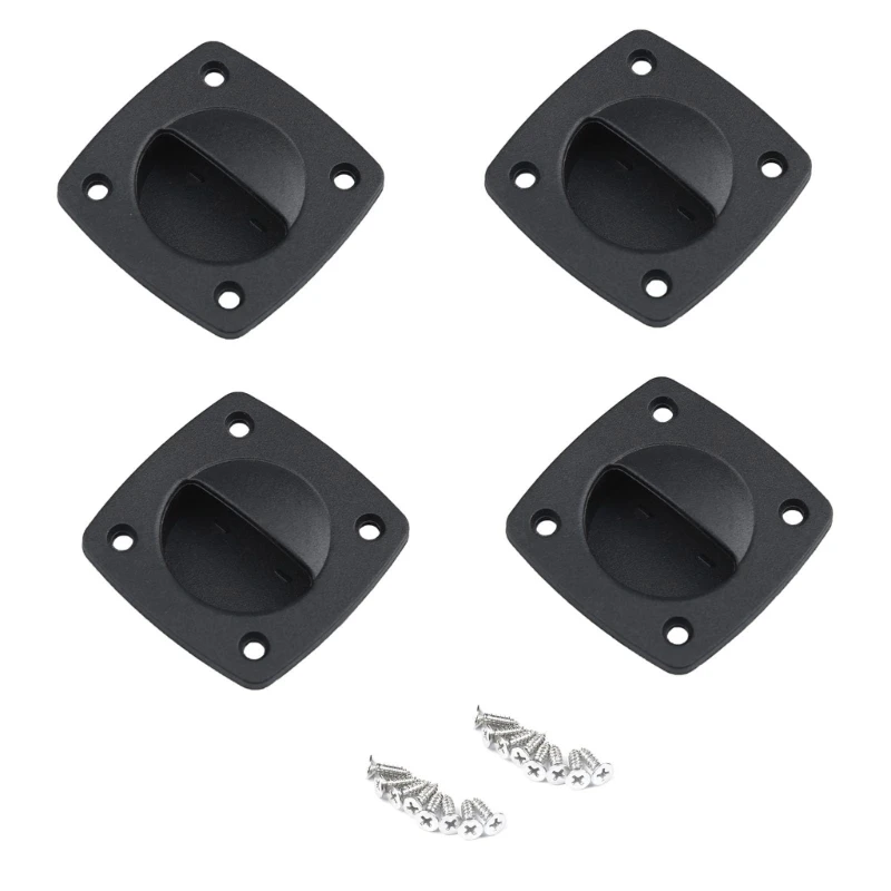 

4 шт. морские нейлоновые люки для лодок, тянущие ручки, устойчивые к коррозии морские люки заподлицо, подъемные ручки для яхт и парусных лодок