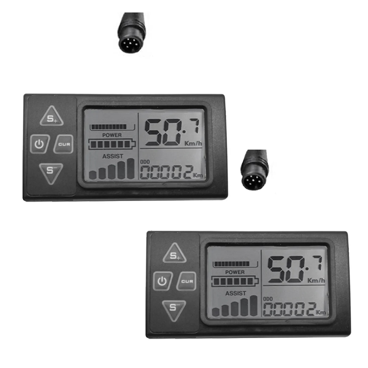 

AFHTC-Electric Bicycle S861 LCD Screen Display 6PIN for 24V 36V 48V Ebike Manual Control Speedmeter Waterproof Connector