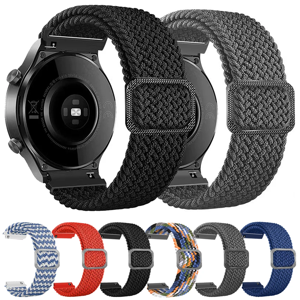 20 22mm Braided Band For Xiaomi Watch 2 Pro/S3/S2/S1 Active /Mi Watch color 2 Nylon Sports bracelet Huawei GT 2e 4 Amazfit strap