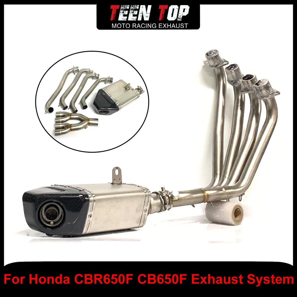 

Для Honda CBR650F CB650F CBR650R полные выхлопные системы под велосипедом мотоцикл выхлопной локоть из нержавеющей стали CBR650R 2019-2023 51 мм