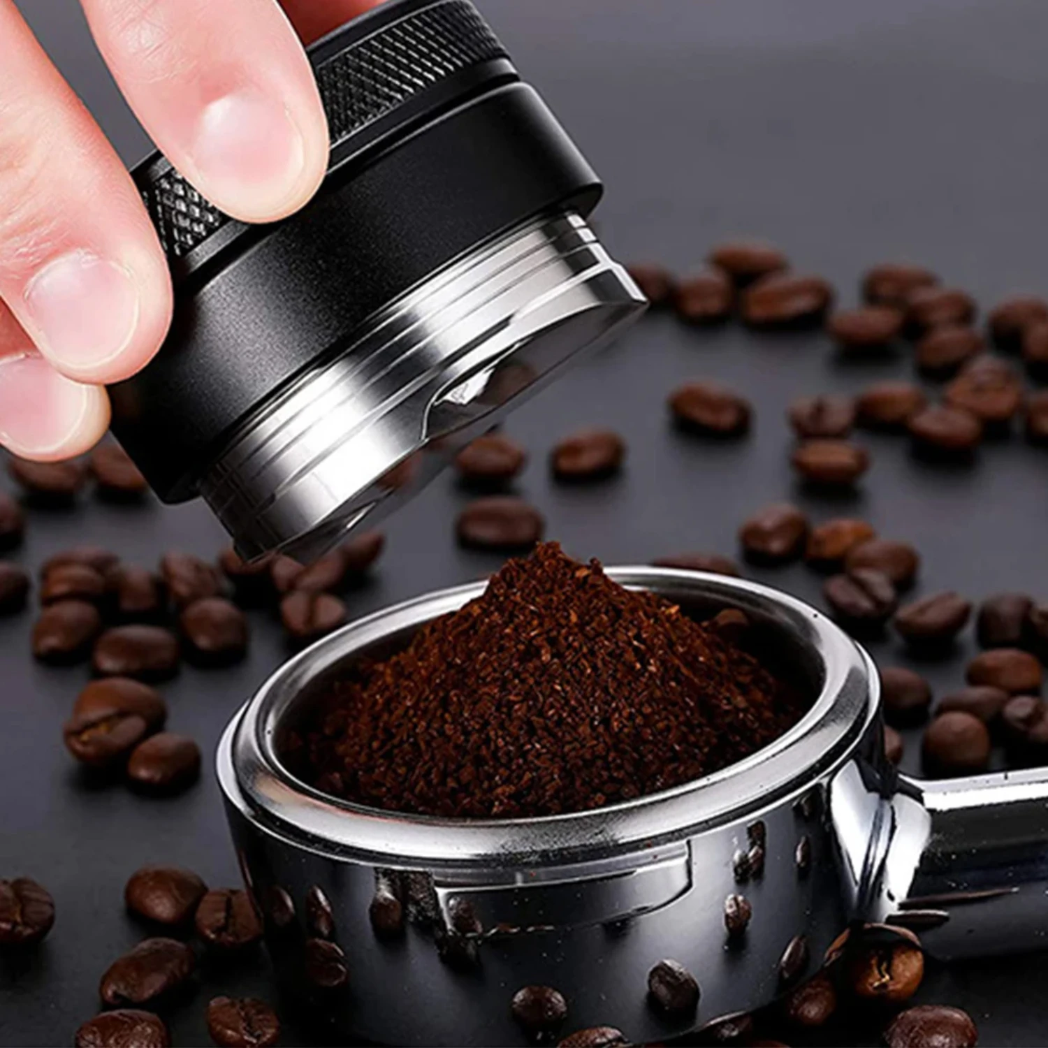 Multifunction 53mm Coffee Distributor Tamper Dual Coffee Leveler Adjustable Depth Espresso Hand Taper For 54mm Portafilter