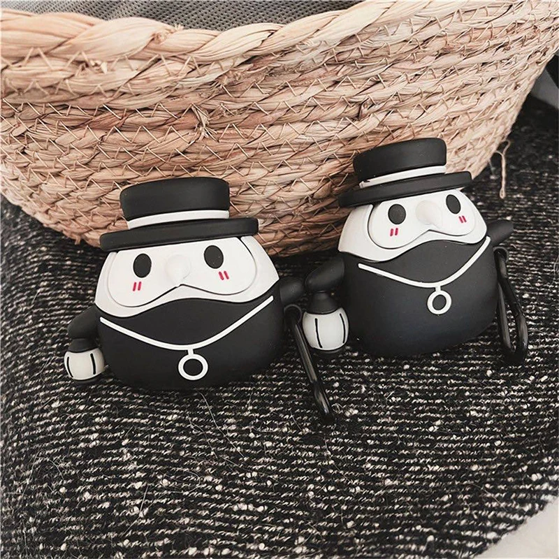 3D Cute Cartoon Doctor Schnabel Earphone Case For Airpods Pro 2022 Silicone Shockproof Cover For Airpods 2 3 2021 Charging Box