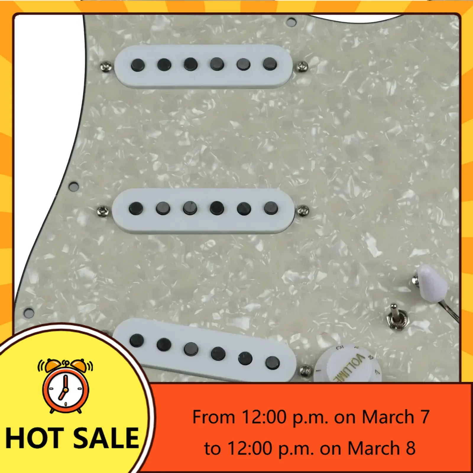 

Q-X Music Store-Loaded Prewired Guitar Pickups SSS 60s Style single coils Alnico 5 Pickups 7-Way wiring pickguard