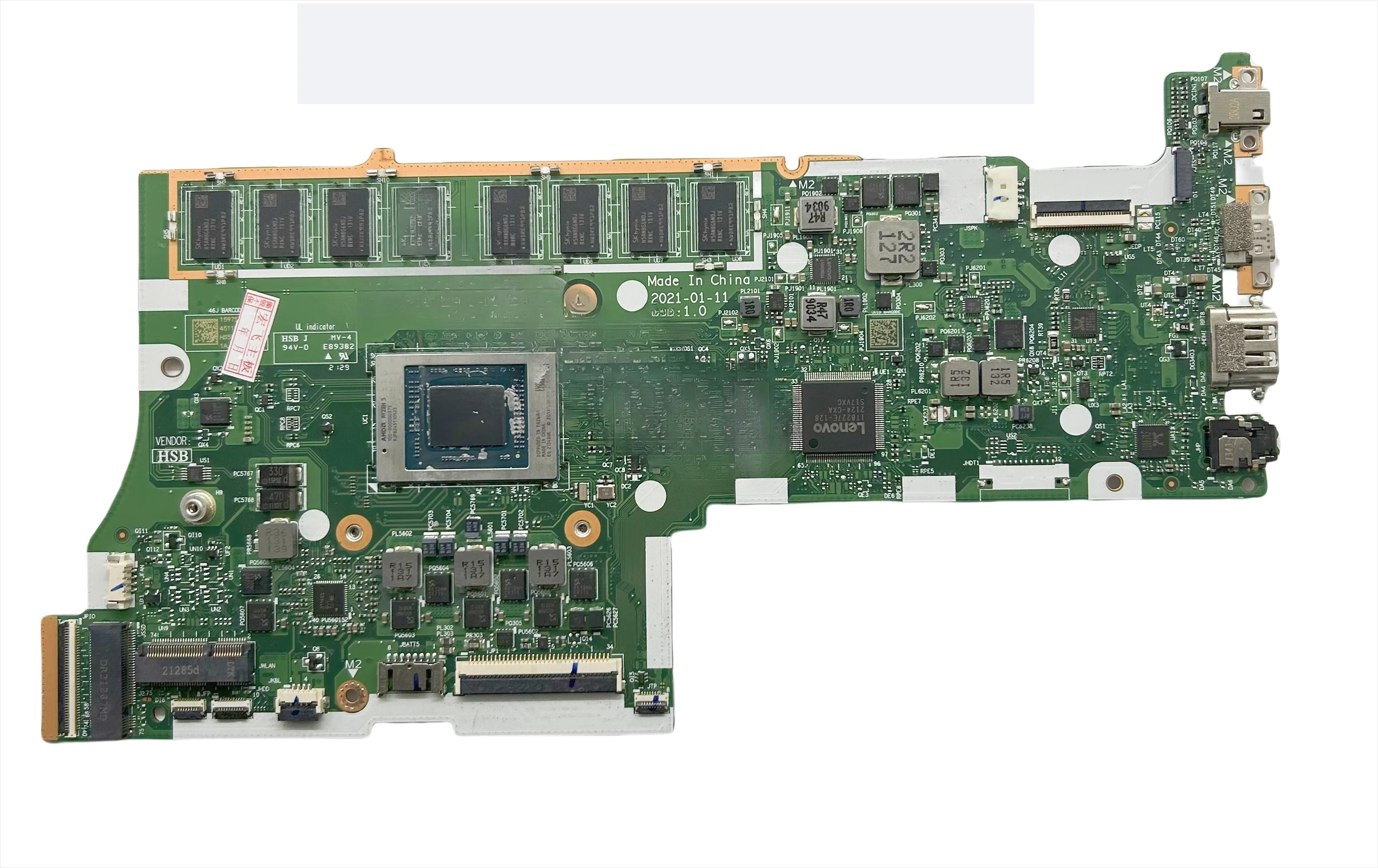 

Applicable To: Lenovo Ideapad 515 ALC05 Main Board NM-D701 R5-5500U 8G Laptop Main Board Accessories