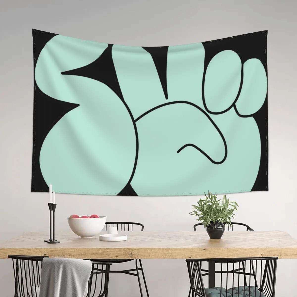 

Surf Gang Mint Green Hand Logo Merch Tapestry Decoration For Home Cute Room Decor Tapestry