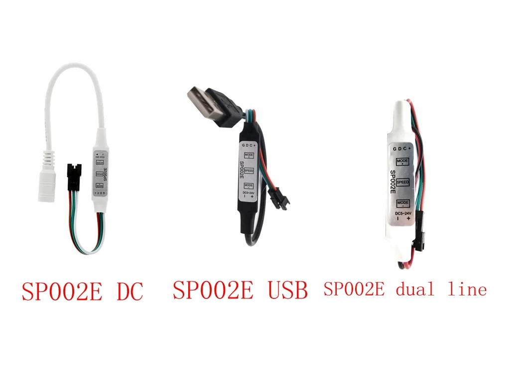 Mini 3-pin controller USB/DC/dual line DC5V-24V