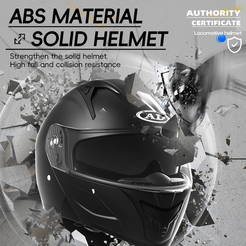 AD Full face uncovered helmet for men autumn and winter warm motorcycle riding indispensable helmet