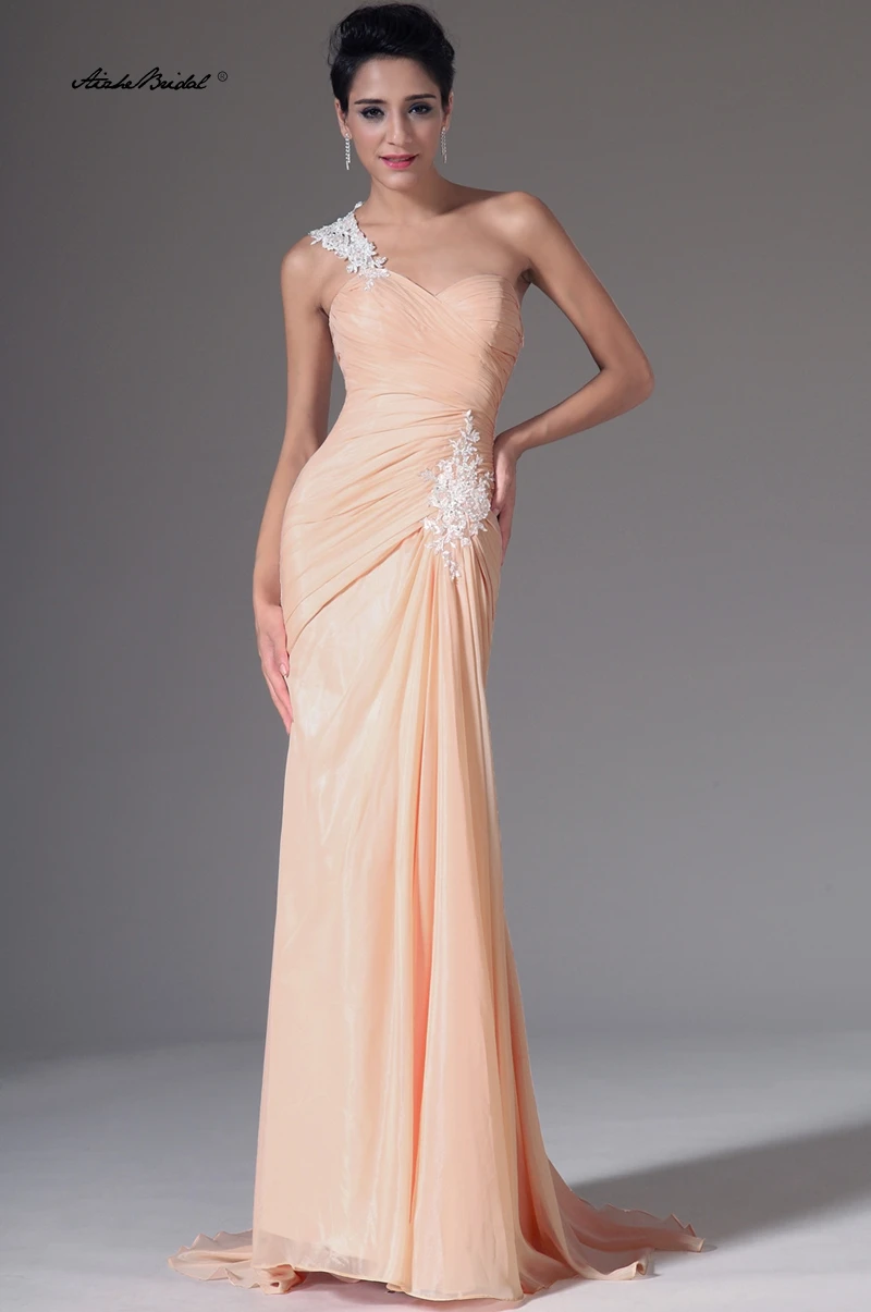 

Женские вечерние платья 2026 Вечернее платье русалки на одно плечо с белыми аппликациями