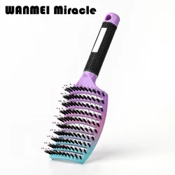 1pcs Magic Hairdressing Brush Scalp Massage Comb Women Nylon Bristle Professional Wet Curly Hair Brush Barber Hair Styling Tools