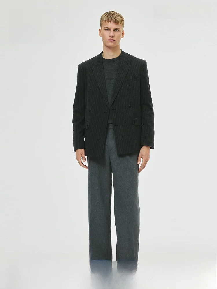 

Мужские летние брюки свободного кроя H&M 1275651, модные длинные брюки в городском стиле, удобные, свободного кроя, из других материалов, 100%