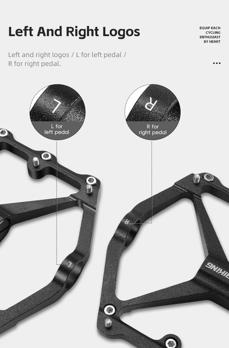 WEST BIKING Ultraleichtes Fahrradpedal 3 Lager Aluminiumlegierung Breites Fahrradpedal Rutschfestes MTB Rennrad-Pedal Fahrradzubehör – Detail 5