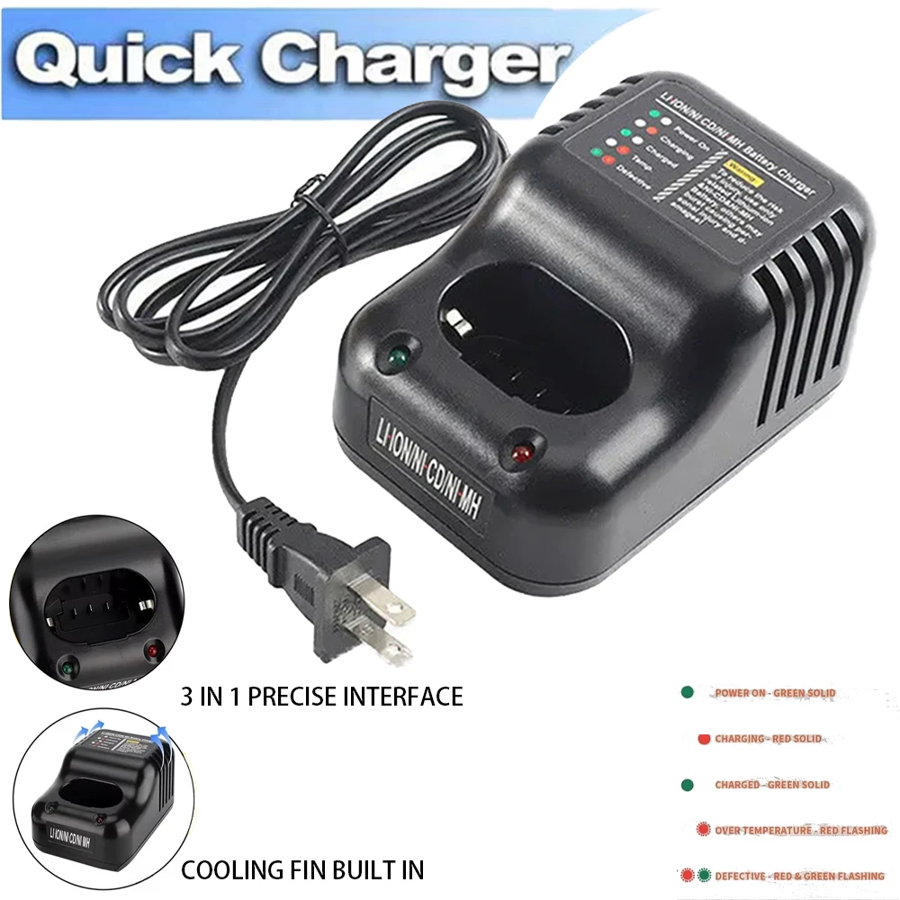 Chargeur de batterie Li-ion pour Paslode 6V 7.2V, chargeur de remplacement de batterie au Lithium, batterie électrique Nickel chrome Nickel hydrogène