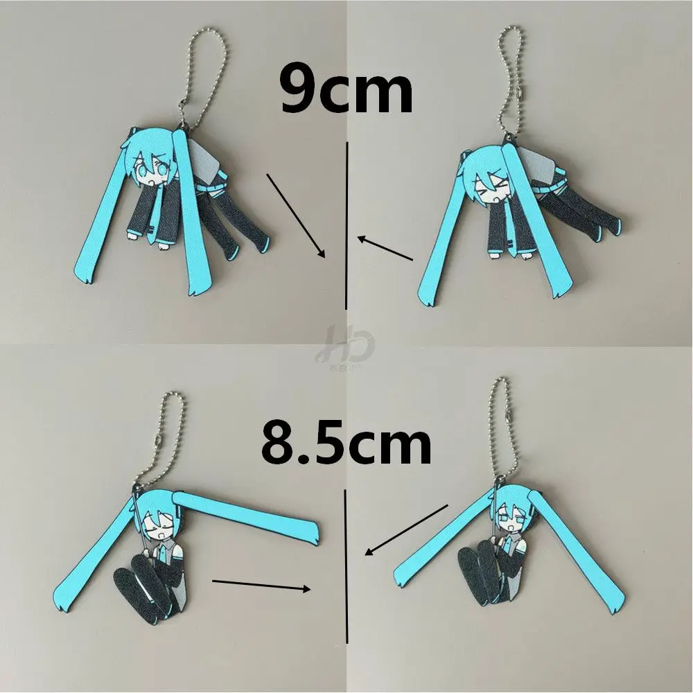 Hatsune Miku Persönlicher Zweidimensionaler Cartoon-Schlüsselanhänger Kreativer Niedlicher Kawaii Animations-Peripherieartikel Rucksack-Dekoranhänger – Detail 6