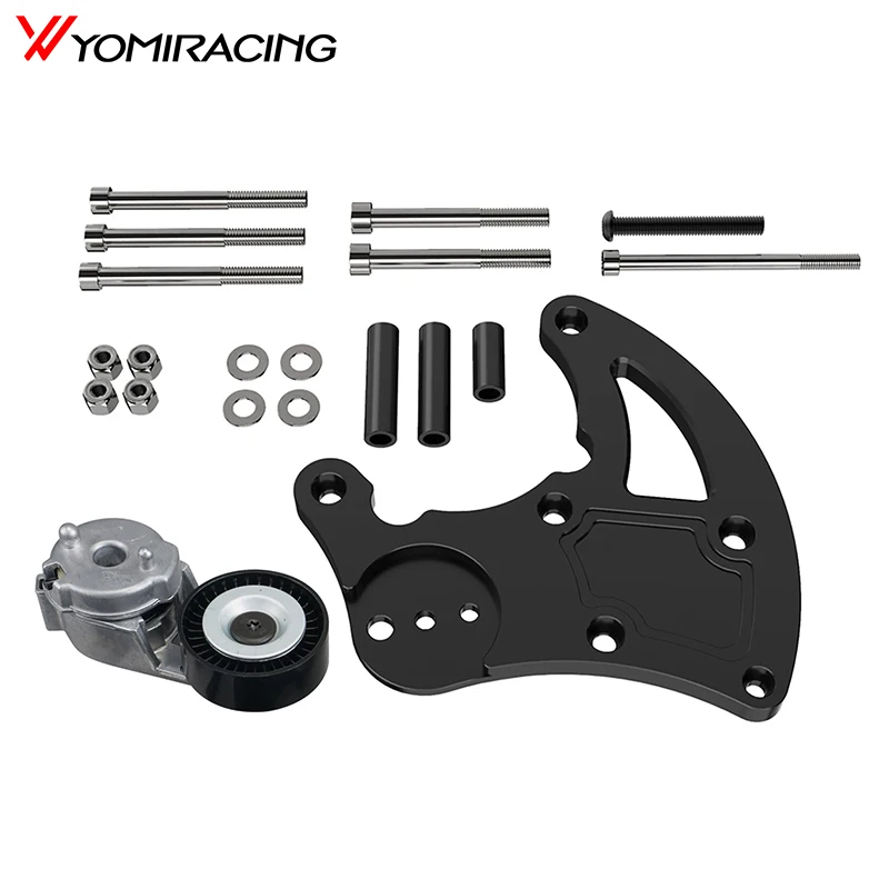 

LS Swap R4 AC Compressor High Mount Bracket Kit w/ Belt Tensioner Fit for Chevy GMC SUV Truck Vortec Engines LS1 LS2 LS3 LS6