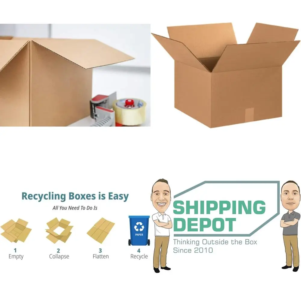 

25-Pack 15x15x10 Inch Corrugated Cardboard Boxes for Shipping, Packing, and Moving