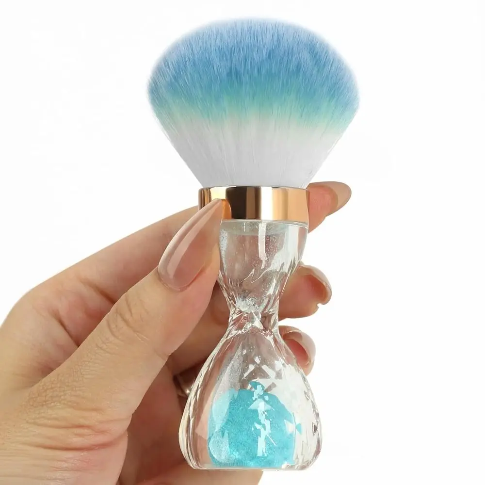 Brosse anti-poussière pour ongles en forme de sablier, douce, pour manucure, Nail Art, dissolvant de poudre, outils de nettoyage pour ongles en acrylique, nouvelle collection