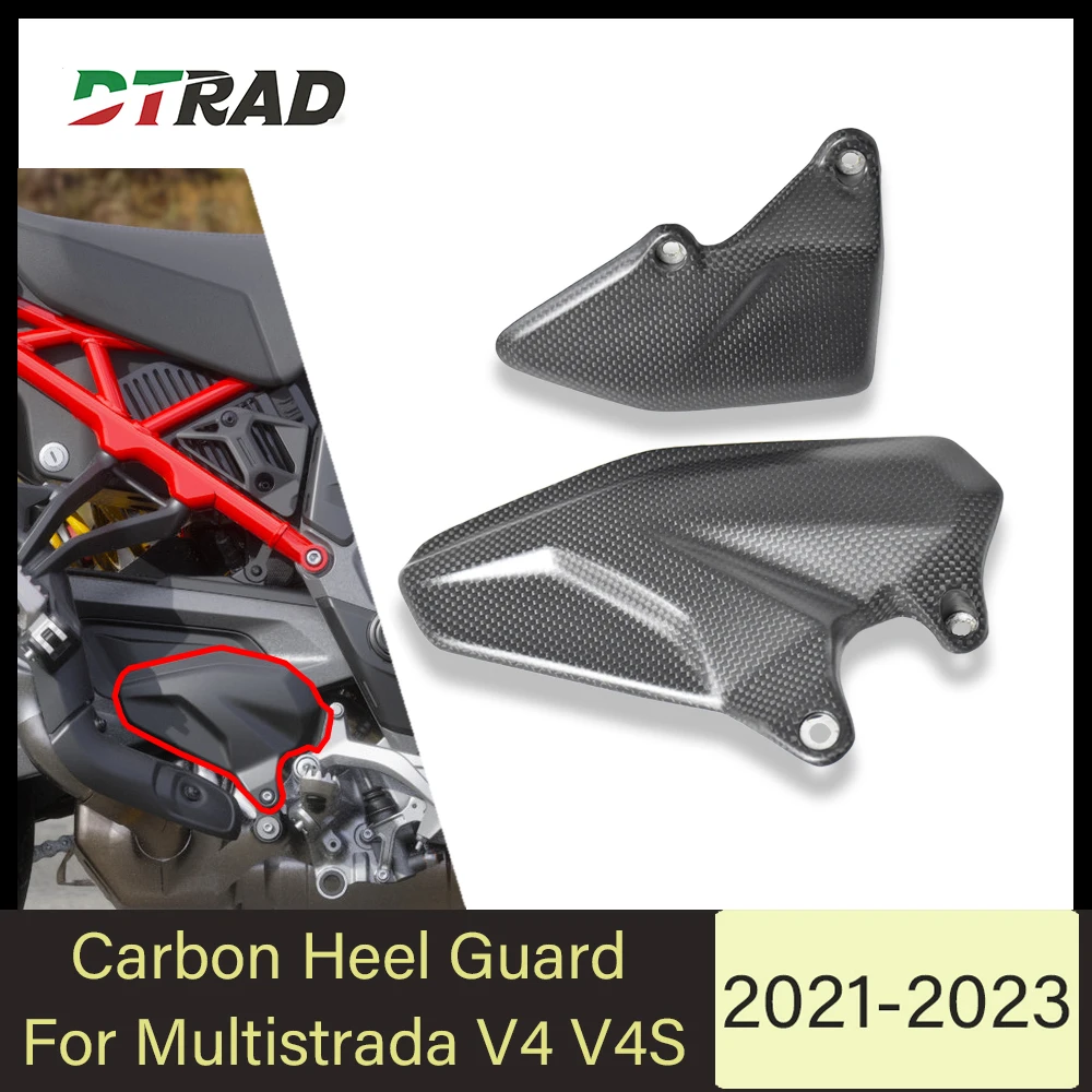 

For DUCATI Multistrada V4 V4S 2021 2022 2023 Sport 2021 Pikes Peak Carbon Fiber 2023 Heel Guard Rearset Plate Foot Peg Protector