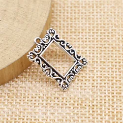 IFOCUS 10pcs/Lot Retro Rectangle Photo Frame Charms For DIY Jewelry Making Zinc Alloy 20x15mm/0.79x0.59inch
