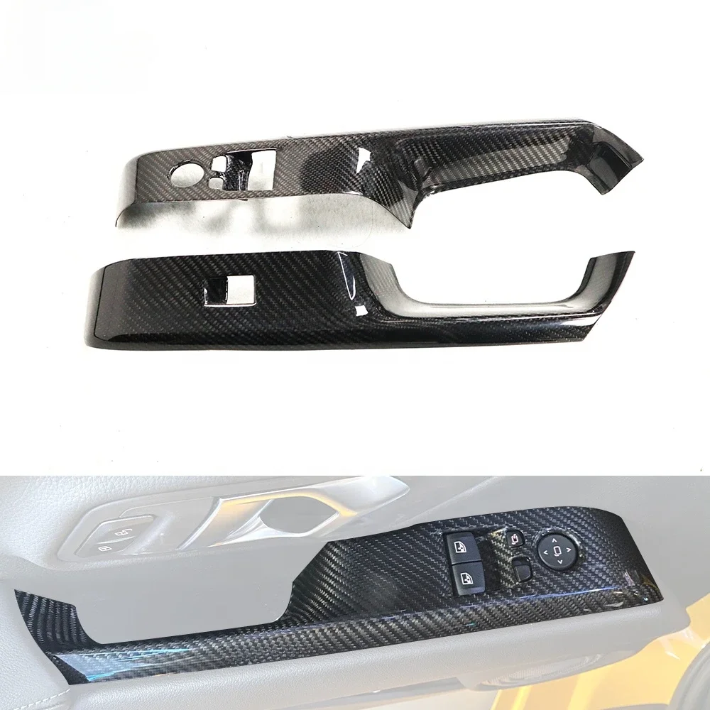 

'Dry Carbon Fiber Door Switch Panel Cover For Toyota Supra A90 2019+