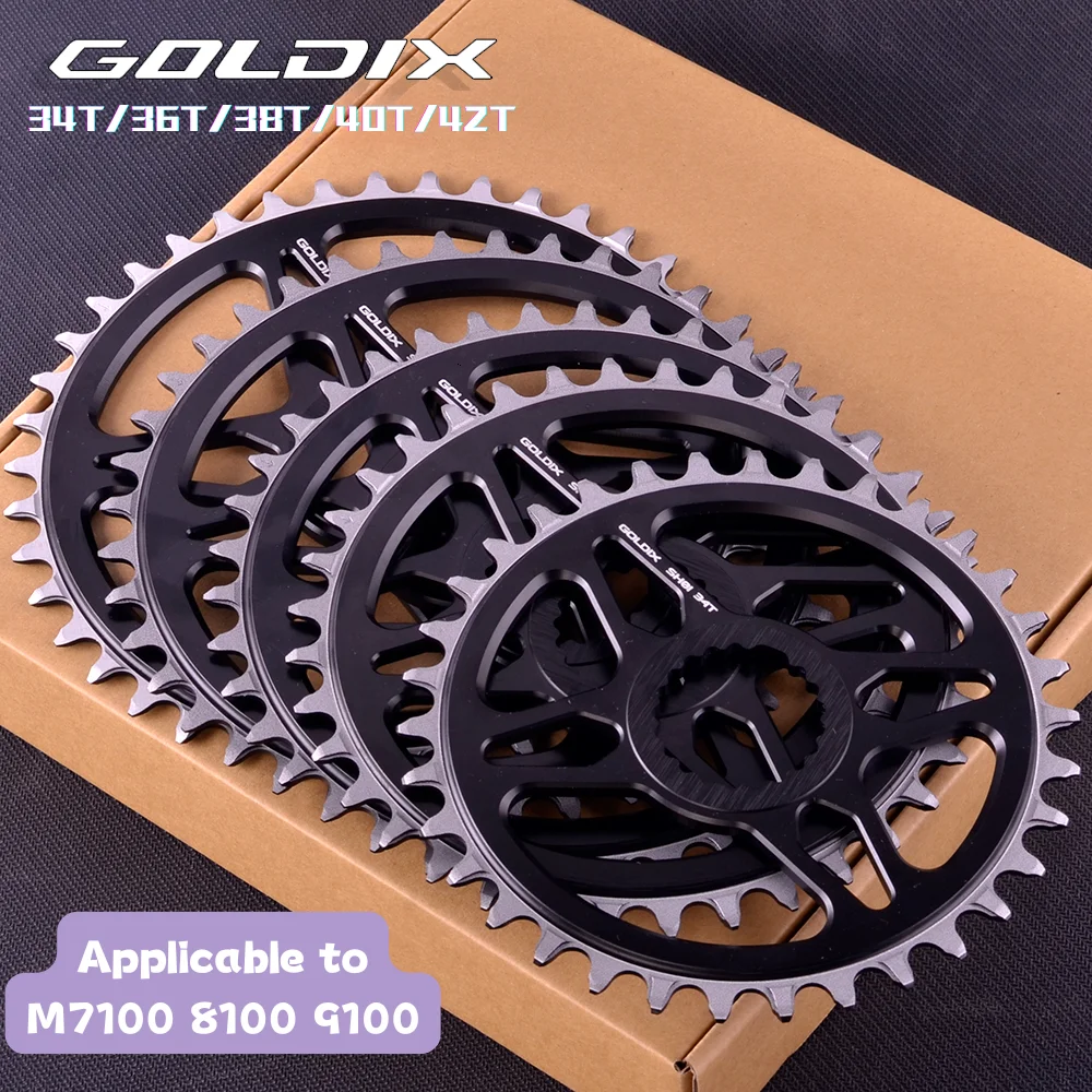 GOLDIX  Chainring M7100 M7120 Crankset 12S MTB Road Bike Chainwheel 32T-38T MT800 Bottom Bracket Crankset Single Disc