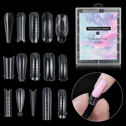 120/100/60 adet tırnak formları için UV jel hızlı yapı uzatma üst kalıpları çift formları akrilik Nail Art İpuçları çivi aksesuarları araçları