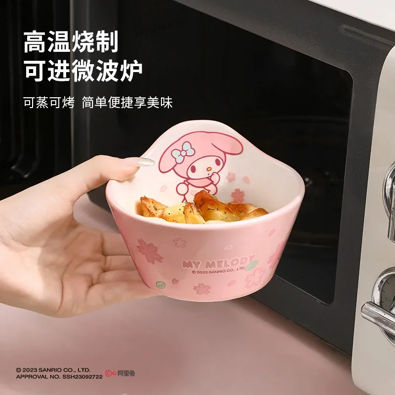 ميلودي الحلوى الهدايا أكل الحساء Kawaii وعاء سيراميك كيتي أدوات المائدة لطيف المعكرونة جديد مرحبا سينامورول سلطة الأرز سانريو بلدي #4