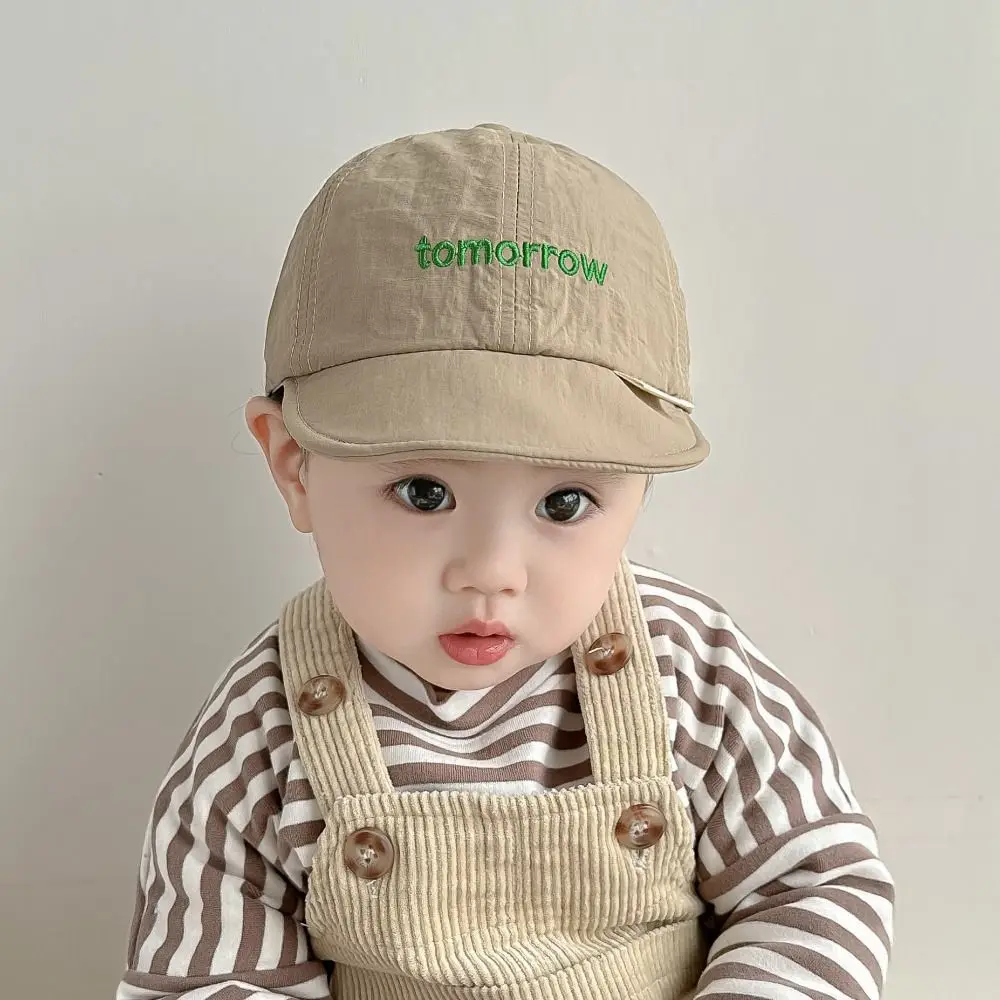 

Korean Summer Letter Baseball Cap Quick-drying Soft Baby Peaked Hat Breathable Thin Children Visors Cap Boys Girls